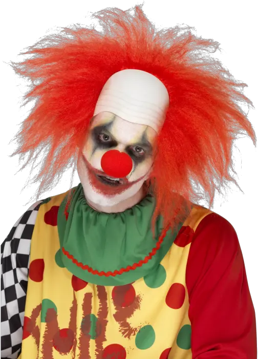 Hd Red Clown Wig Bald Transparent Png Clown Hair Clown Wig Png
