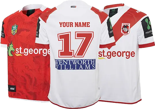 Personalised St George Illawarra Dragons Jerseys St George Illawarra All Jersy Png St George Icon Dragon