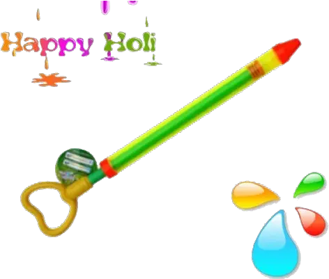 Holi Pichkari Water Gun Png Transparent Happy Holi Png Text Squirt Gun Png