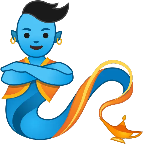 Genie Emoji Emoji Aladino Png Genie Png