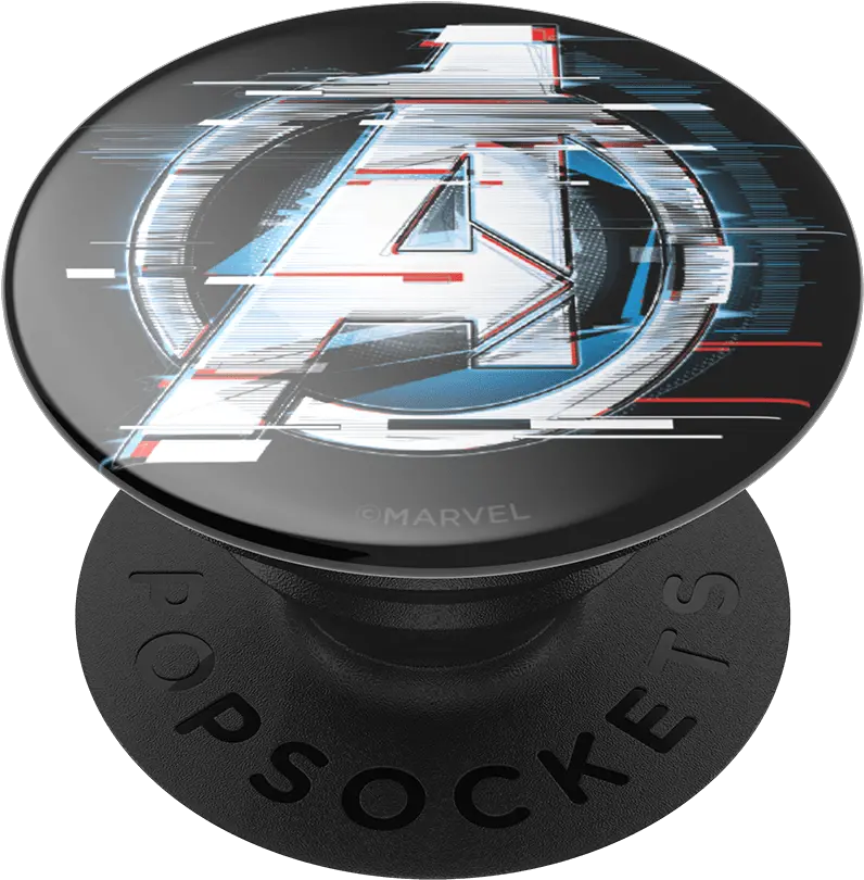 Shattered Avengers Logo Rick And Morty Popsocket Png Avengers Logo Png