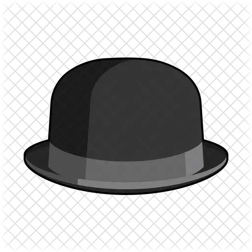 Hat Icon Of Colored Outline Style Fedora Png Bowler Hat Png