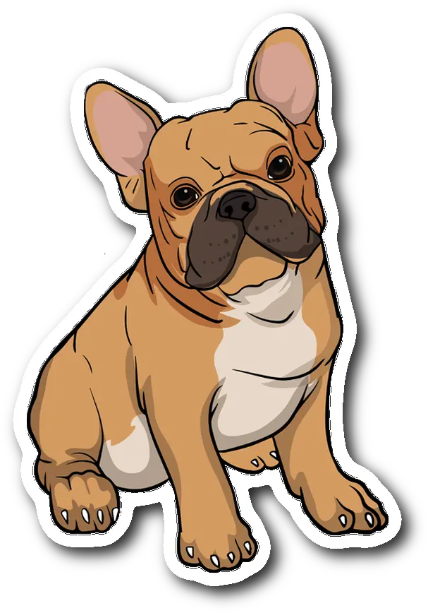 Download Hd French Bulldog Sticker Funny Gift For Cute Dog Cute French Bulldog Stickers Png Bull Dog Png