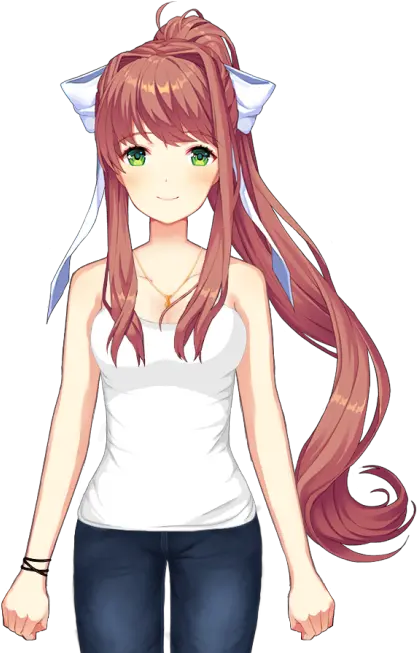 Sayori Doki Doki Literature Club Monika Sprite Ddlc Monika Casual Sprites Png Doki Doki Literature Club Transparent