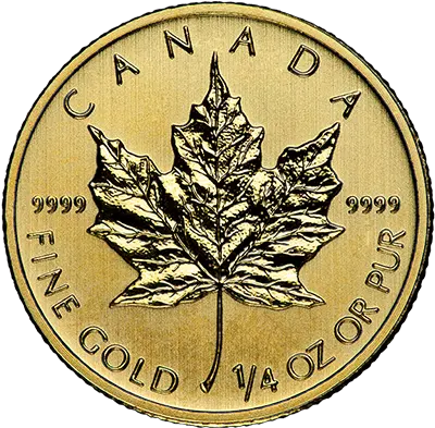 14 Oz Canadian Gold Maple Leaf U2014 Mint Buyers 1 10 Oz Canada Gold Coin Png Canadian Maple Leaf Png