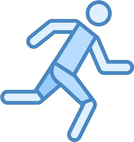 Running Icon In Blue Ui Style Running Man Creative Commons Png Running Man Icon