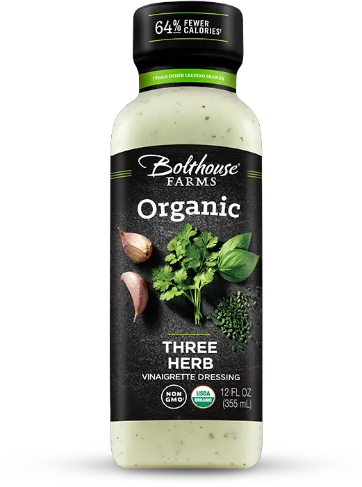 Organic Three Herb Vinaigrette Bolthouse Farms Bolthouse Farms Dressing Organic Png Herb Png