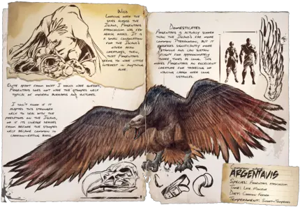 Dino Dossiers Official Ark Survival Evolved Wiki With Ark Argentavis Dossier Png Ark Survival Evolved Logo