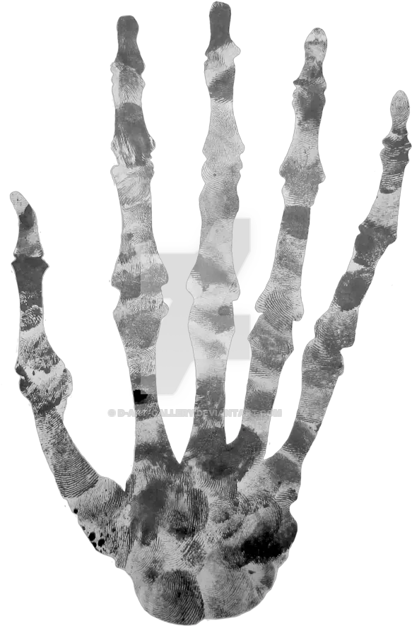 Finger Printed Skeleton By Hand Skeleton Png Clipart Portable Network Graphics Skeleton Arm Png