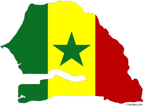 Flag Map Of Senegal Free Vector Maps Senegal Flag In Country Png Africa Map Icon