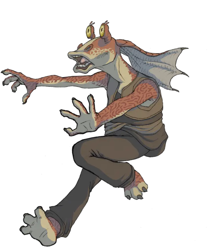 Daredevil Vs Jar Binks Jar Jar Binks Cartoon Png Jar Jar Binks Transparent