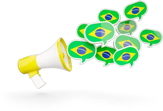 Megaphone Icon Illustration Of Flag Brazil Dot Png Megaphon Icon