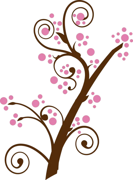 Plum Blossom Tree Clip Art Vector Clip Art Ranting Pohon Bunga Png Cherry Blossom Branch Png