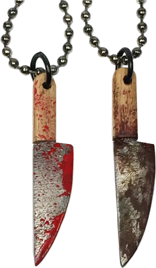 Download Hd Bloody Butcher Knife Necklace Butcher Knife Hunting Knife Png Knife Transparent