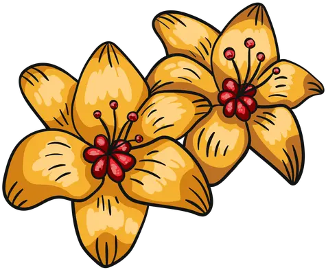 Tropical Flower Yellow Lily Transparent Png U0026 Svg Lirio De Arreglo De Hojas De Flores Tropicales Png Lily Transparent Background