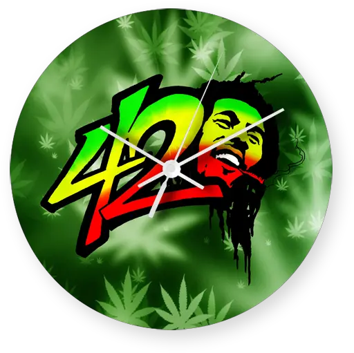 Bob Marley 420 Printed Wall Clock Bob Marley Png 420 Png