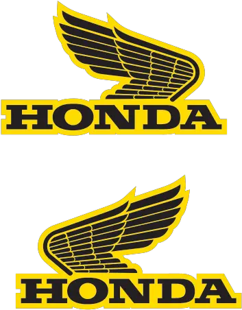 Printed Vinyl Pair Of Honda Wings Logo Logo Honda Wing Yellow Png Harley Davidson Wings Logo