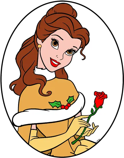 Belle Transparent Png Image Disney Belle Christmas Clipart Beauty And The Beast Rose Png