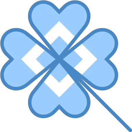 Clover Icon In Blue Ui Style Fire Division Symbols Png 4 Leaf Clover Icon