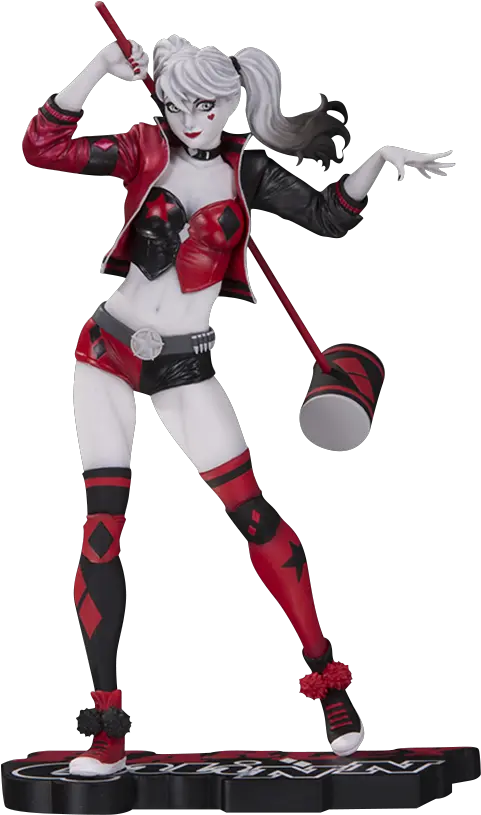 Dc Collectibles Harley Quinn Statue Harley Quinn Red White Harley Quinn Red White And Black Png Harley Quinn Transparent