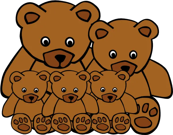 Bear Family Clip Art Vector Clip Art Online Transparent Background Teddy Bear Clipart Png Family Clipart Png