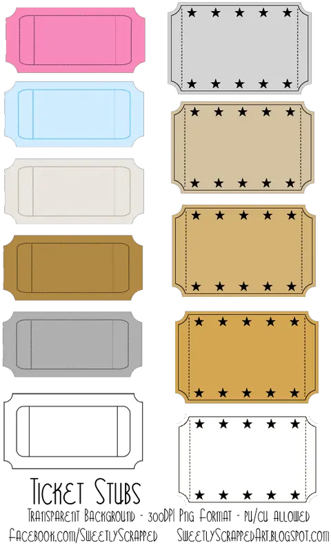 Blank Ticket Stubstons Of Free Templates And Printables Ticket Stubs Template Png Movie Ticket Png