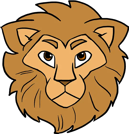 How To Draw Lion Head Lion Face Easy Drawing Transparent Draw A Lion Head Png Lion Head Transparent