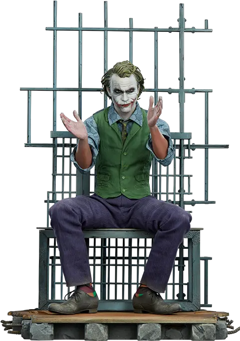 The Joker Premium Format Figure By Sideshow Collectibles Joker Dark Knight Statue Png Joker Transparent