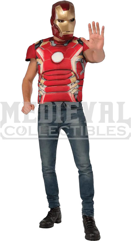 Iron Man Mask Png Adult Avengers 2 Deluxe Iron Man Costume Costume Iron Man Mask Png