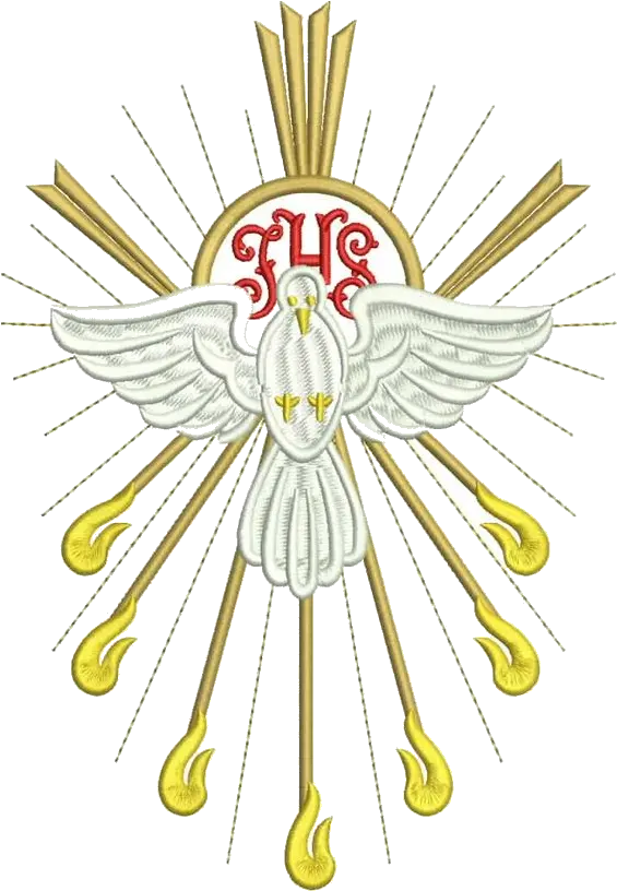 Holy Spirit Pentecost Embroidery Pwhiteaurora Trendmenet Pentecost Holy Spirit Png Holy Spirit Png