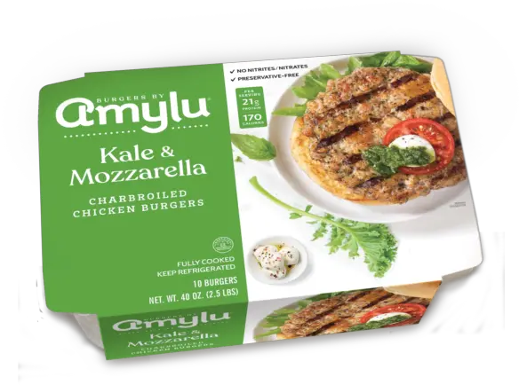 Kale U0026 Mozzarella Chicken Burger Amylu Foods Inc Chicken Burger Organic Kale Mozzarella Png Costco Icon