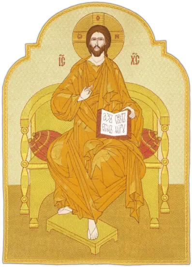 Icon Embroidered Savior Religious Item Png Throne Icon