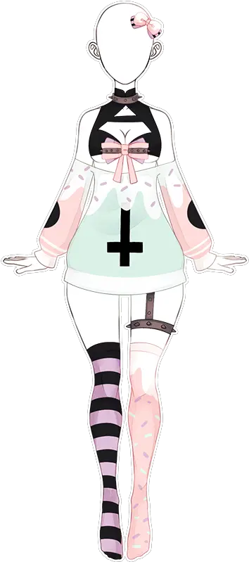 Outfit Pastel Goth Ice Cream Auction Closed By Kyuundere Cartoon Png Pastel Goth Png