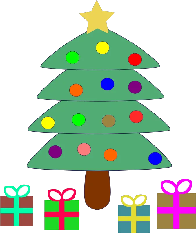 Charlie Brown Christmas Tree Png Cartoon Christmas Tree With Presents Charlie Brown Christmas Tree Png