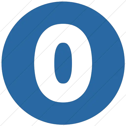 Simple Blue Encircled Solid Zero Icon Dot Png Zero Icon