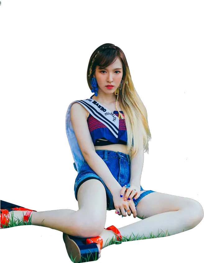 Kpop Girl Sitting Png Image Wendy Red Velvet Red Flavor Png Girl Sitting Png