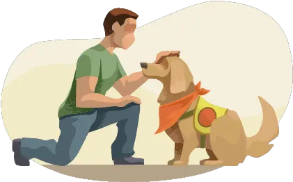 Animal Assisted Therapist Business Insurance Quotes Insureon Man Helping Dog Cartoon Png Animal Compensation Icon