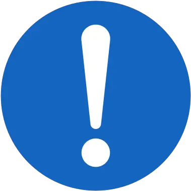 General Mandatory Action Icon Exclamation Mark Dark Blue Png General Icon