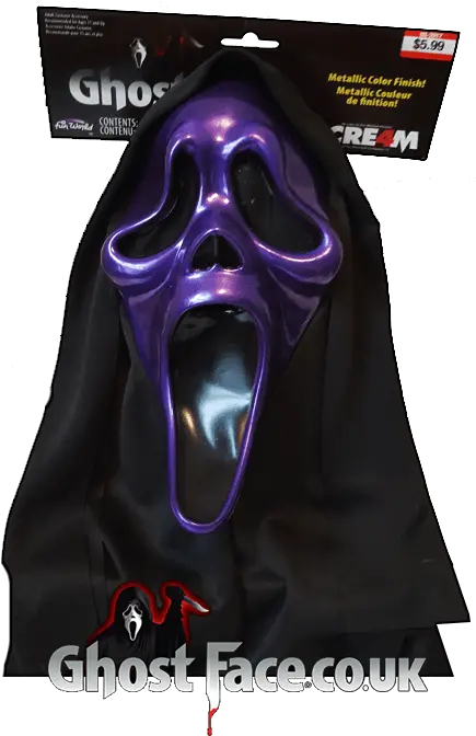 2017purplemetallicghostface U2013 Ghostfacecouk Ghostface Limited Edition Ghostface Masks Png Ghost Face Png