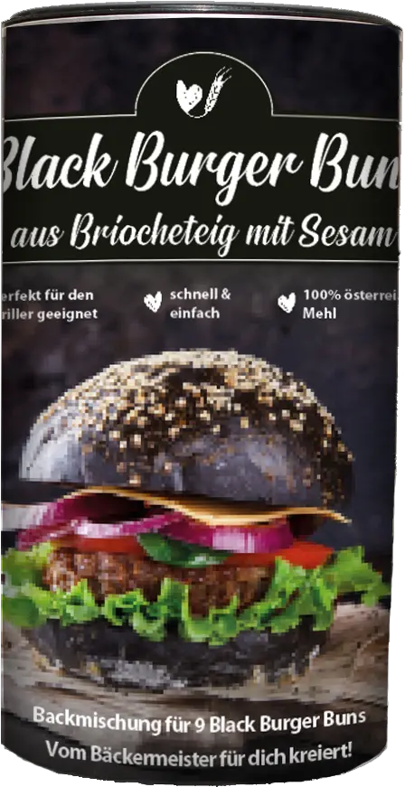 Black Brioche Burger Buns With White Black Sesame Burger Bun Png Burger Bun Png