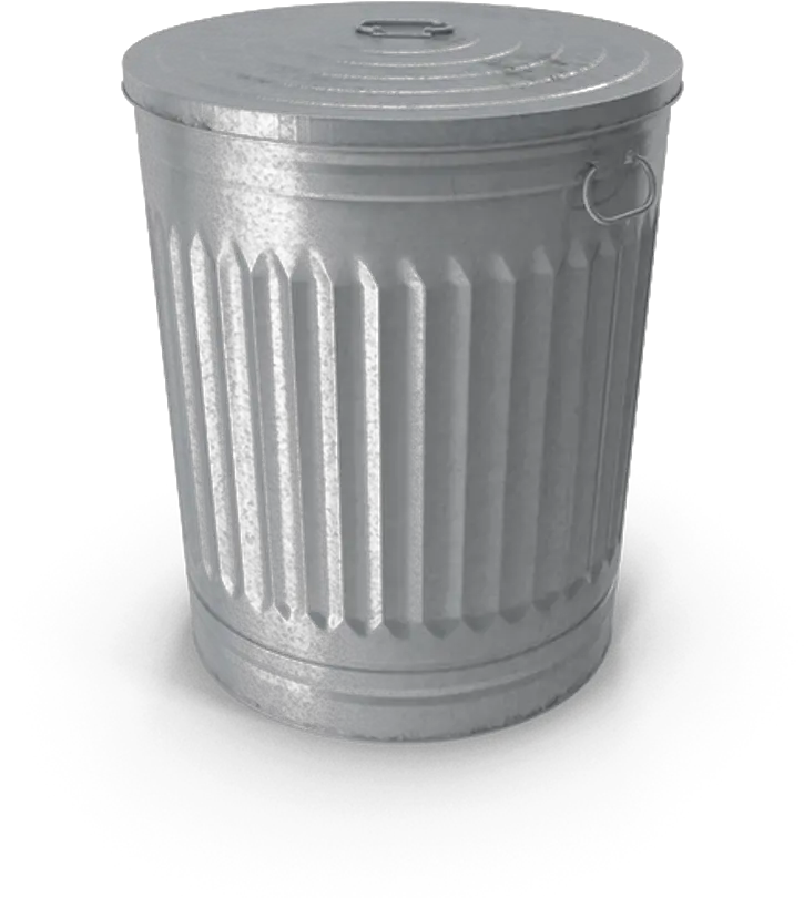 Waste Container Galvanization Electroplating Galvanized Transparent Background Trash Can Png Trash Bin Png