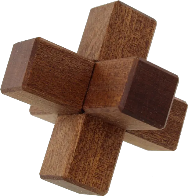 3 Piece Burr Wood Puzzles Puzzle Master Inc 3 Piece Wooden Puzzle Png Piece Of Wood Png