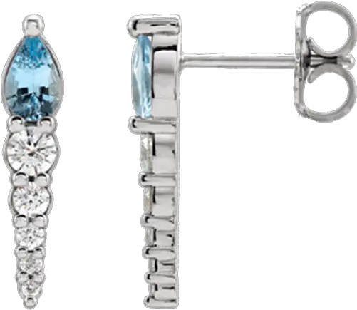 Platinum Pear Gem U0026 Diamond Earrings Png Earring