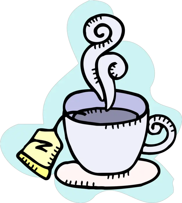 Vector Illustration Of Hot Cup Tea In Teacup With Clipart Cha Png Tea Cup Icon