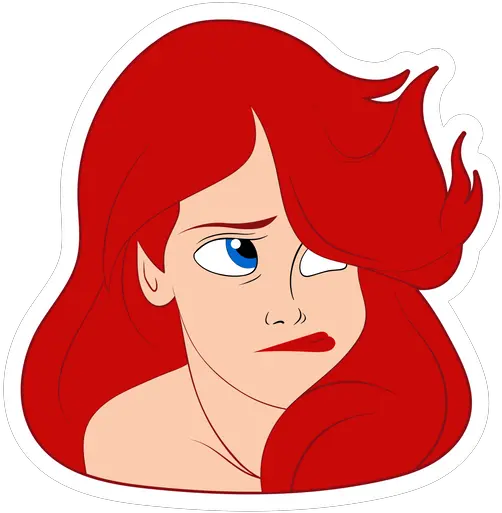 Little Mermaid Silhouette Head Little Mermaid Face Png Little Mermaid Icon