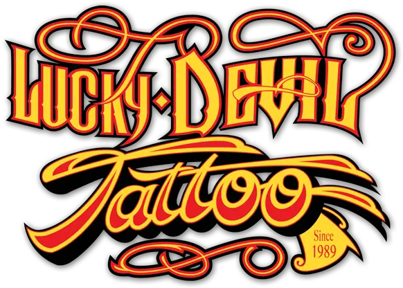 Download Tattoo Devil Artist Flash Lucky Traditional Ink Lucky Devil Tattoo Shop Png Ink Png