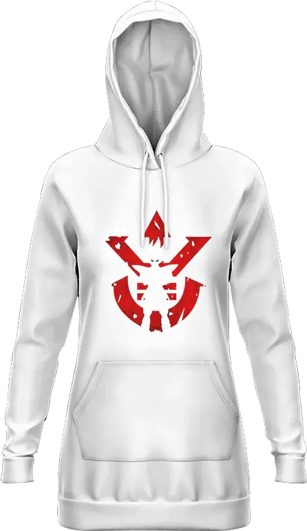 Dbz Vegeta Shadow Cool Red Symbol White Hoodie Dress Hooded Png Vegeta Icon