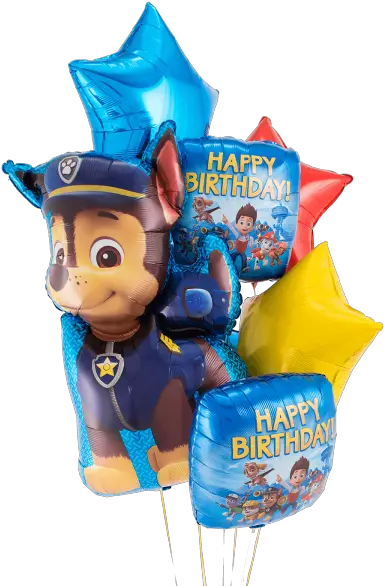 Paw Patrol Chase Birthday Helium Filled Balloon Bouquet Ballons Paw Patrol Png Paw Patrol Chase Png