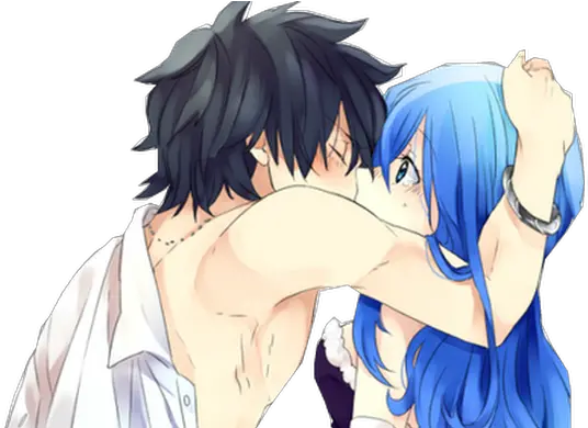 Download Profile Cover Photo Gruvia Fairy Tail Kiss Png Fairy Tail Couple Gruvia Kiss Png