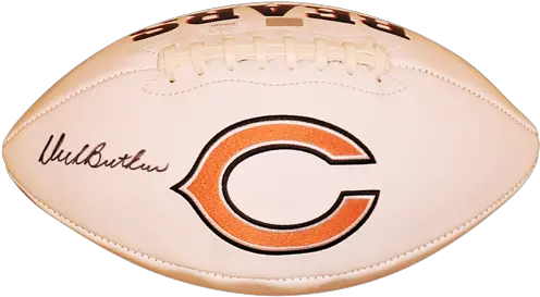 Dick Butkus Autographed Chicago Bears Logo Football Jsa Touch Football Png Chicago Bears Logo Png